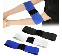 CIATBYYJ 3 Pcs Golf Swing Training Arm Band Elastic Golf Swing Correcting Band Training Aid Golfs Posture Motion Fixer Power Bands Swings Correcting Bands for Golfers Beginners (Black/White/Blue)