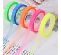 CIATBYYJ 5 Rolls PET Highlighters Tape, 0.23 Inches×16.4 Feet Colorful Highlighter Tapes, Non-Damage Highlighter Strips, Highlighting Tape for Student Teacher Reading Lovers to Study Work Read