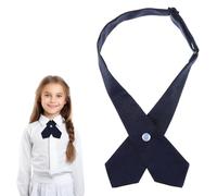 CIATBYYJ Adjustable French Uniform Ties for Girls, Solid Color Pre-tied School Uniform Ties, Navy Blue Cross Women Bow Tie, Criss-Cross Neck Tie for Girl Boy Women Men