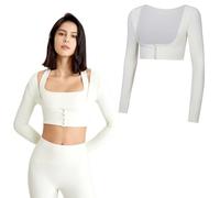 CIATBYYJ Arm Shapers for Women Flabby Arms Faja Post Surgery Slimming Compression Sleeves Arm Slimmers Lose Arms Fat (White)
