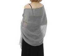 CIATBYYJ Chiffon Shawls and Wraps for Evening Dresses Soft Scarf Elegant Wedding Shawl Wraps Bridal Scarve for Women (Grey)