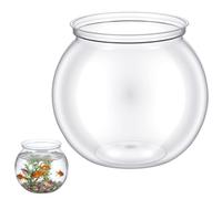 CIATBYYJ Small Plastic Fish Bowl - 27 Oz Mini Decorative Fish Bowl Unbreakable Round Heavy Duty Fishbowl Plastic Ivy Bowls for Candy Dishes, Centerpiece Vases, Party Decorations