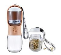 Cibaabo Dog Water Bottle with Food Container, Travel Puppy Water Bowl, Portable Pet Dispenser, Dog Stuff Accessories Items, Puppy Essentials Necessities for Yorkie Chihuahua Cat Walking and Hiking