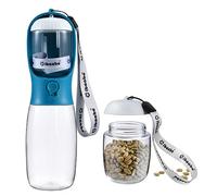 Cibaabo Dog Water Bottle with Food Container, Travel Puppy Water Bowl, Portable Pet Dispenser, Dog Stuff Accessories Items, Puppy Essentials Necessities for Yorkie Chihuahua Cat Walking and Hiking