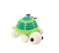 CIBBALIY Mini Handmade Crochet Turtle Keychain Crochet Animal Turtles for Keyring Charm Handbag Bag Purse Pendant, Green, S