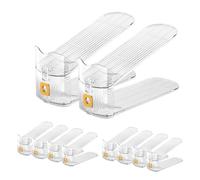 CiBiZi Shoe Slots Organizer Clear 10Pack Adjustable Shoe Stacker for Closet Organization Double Layer Shoe Rack Holder Space Saver Shoe Storage Organizer Zapatero Organizador