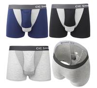 CIC SHOW Ball Hammock Underwear Men For Long Sit, Pack 3, Mens Underwear With Ball Hammock, Mens Ball Pouch Boxers., Multi, 35-37