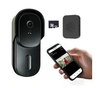 CIC SHOW Wireless Doorbell Camera with Lifetime Free Cloud Storage - No Hidden Costs, HD 720P Proactive Motion Detection Alerts Tuya APP Based. (Black)