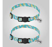 Cicada Blue Summer Dog Collars for Dogs Adjustable Dog Collars for Males 2 Pcs