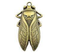 Cicada Charms For Bead Stringing Works, 62x33mm, Antique Bronze Color, 2 Pieces