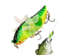 Cicada Dishing Are - Hard Cicada Swimbes with Rotating Propellers, 7.5cm River Fishing Lures | Realistic Artificial Baits, Low, Trout, Walleye Baits for Water and Saltwater, Bait