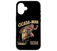 Cicada-Man Survivor Of The Cicada Apocalypse Cartoon Insect Case for iPhone 16
