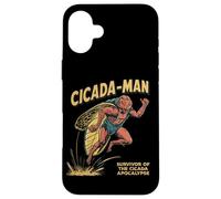Cicada-Man Survivor Of The Cicada Apocalypse Cartoon Insect Case for iPhone 16 Plus