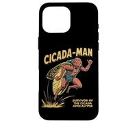 Cicada-Man Survivor Of The Cicada Apocalypse Cartoon Insect Case for iPhone 16 Pro Max