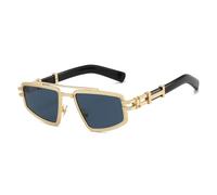 Cicano Classic SteamPunk Sunglasses Mens Women Vintage Trendy Metal Frame Sun Glasses for Fishing Driving