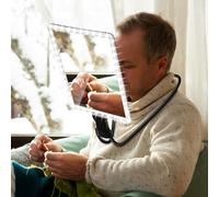 Cicano Hands Free Magnifying Glass with 50 LED Lights, 5X Rechargeable Magnification Neck Wear Magnifier for Reading Books,Sewing, Cross Stitch Black