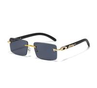 Cicano Trendy Square Sunglasses Personalized Leopard Frameless Y2k Hip Hop Fashion Stylish Sun Glasses