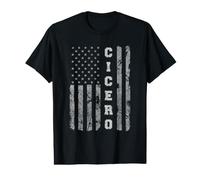 Cicero, Illinois, American Flag Value Graphic T-Shirt