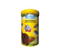 Cichlid fish food - AQUARIS Cichlid Sticks - 145 g. Cichlid fish food promotes healthy growth and strengthens the immune system. A primary food source for cichlid fish with a mixed diet.