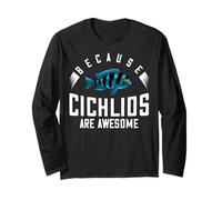 Cichlid Fish Tank Gift Electric Yellow Aquarium Long Sleeve T-Shirt
