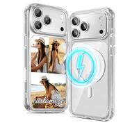 CICIBER Custom Photo Case for iPhone 17 Pro Max Case - Personalized Phone Case with Magnetic, Shockproof 4-Corner Protection, Precision Camera Cutouts, HD Print Clear TPU, (3 Photos)