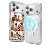 CICIBER Custom Photo Case for iPhone 17 Pro Max Case - Personalized Phone Case with Magnetic, Shockproof 4-Corner Protection, Precision Camera Cutouts, HD Print Clear TPU, (5 Photos)
