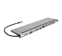 ciciglow 12 in 1 Docking Station,Type C to Dual HDMI Same Screen Display,USBC Hub Multiple Adapter Support USB VGA PD RJ45 Docking Station