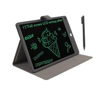ciciglow 12" LCD Writing Tablet,Colorful Doodle Board with PU Case Pen,Eye Caring Erasable Reusable Electronic Drawing Pad for Drafting Taking Notes