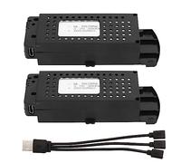 ciciglow 3.7V 3000mah Lithium Battery, 2Pcs RC Drone Lithium Battery Replacement with 3 in 1 Cable for S6 G6 Folding Remote Control Aircraft