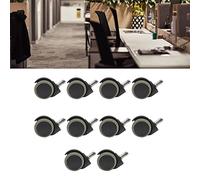 ciciglow 360 ° Rotating Stool Wheel Nylon PU 2in Calm Office Caster Replacement Green 10pcs Simple Installation