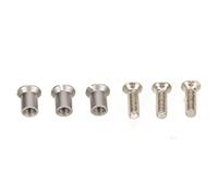 ciciglow 3pcs Screw Set, 1/4 in x 10.5 in, Silver, Stainless Steel, NAB Hub Tape Reel to Reel Tape Recorder