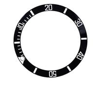 ciciglow 4 Colors Ceramic Watch Bezel Insert, Eco-Friendly and Anti-Wear Replacement Loop for Timepieces, Durable and Stylish Accessory, Perfect for Any Occasion (Black)