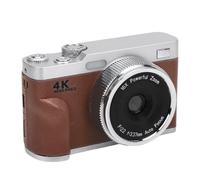 ciciglow 4K 68MP Digital Camera for Photography,16x Zoom Smart Autofoucs Vlogging Camera for Beginner,Anti Shake Compact Portable for Travel (Brown)