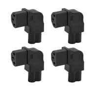 ciciglow 4pcs IEC320 C6 to C13 Power Adapter, 90 Degree, 2.5A-10A 250V, Plug & Play, Premium Copper Conductor, PDU, Computer Socket