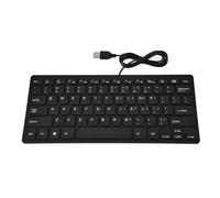 ciciglow 78 Keys Ultra Thin Mini USB Wired Keyboard,Pc Computer Laptop Mini USB Wired Keyboard,Portable for Pc Computer Laptop (Black)