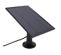 ciciglow 8W Solar Panel Charger, 360° Adjustable Mount Solar Panel for Bird Feeder Camera Security Cam, IP66 9.84ft Cable, Micro USB to Type C (Black)