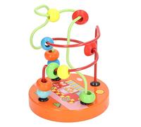ciciglow Bead Maze Exercise Coordination Ability Wooden Baby Roller Coaster Toy Color Perception for Children for Nursery, 4.6 X 3.5in
