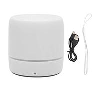 ciciglow Bluetooth Speaker, Portable Bluetooth 5.0 Mini Speaker with Rich Bass, Colored Lights, ABS Material, Wireless Stereo for Outdoor Travel (White)