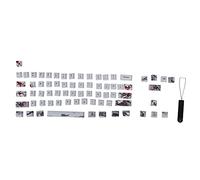 ciciglow Custom Keycap Set, Interesting DIY Keycaps Kit Including 71 Keys 5-sided Dye-sublimation Switch Mechanical Keyboard Keycaps (Wangjiang Plum Blossome Pattern)