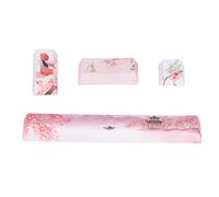 ciciglow Custom Keycaps Kit, 4pcs Interesting DIY Mechanical Keyboard Keycaps Kit Including Space, ESC, Enter and Numpad Enter Snow Ice City Pattern Keycaps