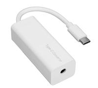 ciciglow DC to USB C Adapter, 65W PD DC to USB C Converter Smart Conversion DC Power Adapter 5.5X2.1mm Female to USB C Male Adapter (White)