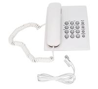 ciciglow Desktop Corded Telephone, Caller ID Wired Landline Phone with Adjustable Volume, Desktop Corded Telephone Fit for Home Hotel Office(White)