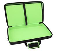 ciciglow DJ Controller Case, for DDJ SB2 EVA Padded Storage Bag with Adjustable Shoulder Strap Internal Mesh Pocket Fits Laptop 15.6 Inch Green Lining