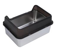 ciciglow Durable Stainless Steel Large Top Entry Cat Litter Box with High Fence, Rust Resistant Metal Litter Pan for Big Cats, Easy Access Cleaning, for Cat Lovers (Black)