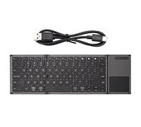 ciciglow Foldable Bluetooth Keyboard with Touchpad,Portable Wireless Keyboard Rechargeable 78 Keys Ultra Slim Folding Keyboard for Android Windows OS X Tablet