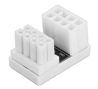 ciciglow GPU PCIE 8 Pin 180 Degree Angled Adapter, 8pin Female to 8pin Male U Turn 180 Degree Angle Connector Power Adapter RVS Type Reverse for Desktop Graphics Cards (White)