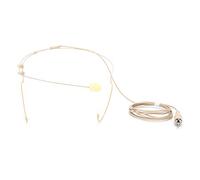 ciciglow Headset Microphone, Dual Ear Hook Headworn Mic 3.5mm Male Screw Lock Omnidirectional Mic for Wireless Bodypack Transmitter