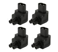ciciglow IEC320 C8 to IEC320 C5 Power Adapter, 4pcs UPS PDU IEC320 C5 to C8 Extension Power Supply Adapter for Computer Socket In Machine Room, Printer, Rice Cooker, Electric Car