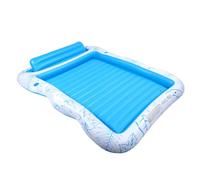 ciciglow Inflatable Tanning Pool Lounger Float, 81.9 X 53.9in Pool Floats Adult with Pillow Two Person Suntan Tub Raft Floatie for Swimming or a Beach Chair
