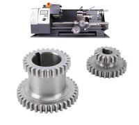 ciciglow Lathe Duplicate Gear Set, 2 Speed High Low Transmissiones Metal Gear Replacement for 0618 7x12 7x14 Mini Lathe with Fixed T37xT27 Sliding T26xT16 Gears